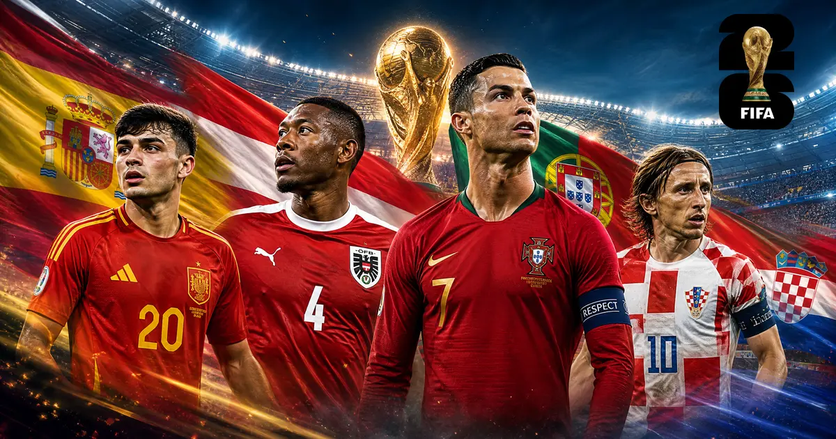 Adeptos entusiasmados enchem as bancadas de um estádio durante um jogo do Mundial de futebol