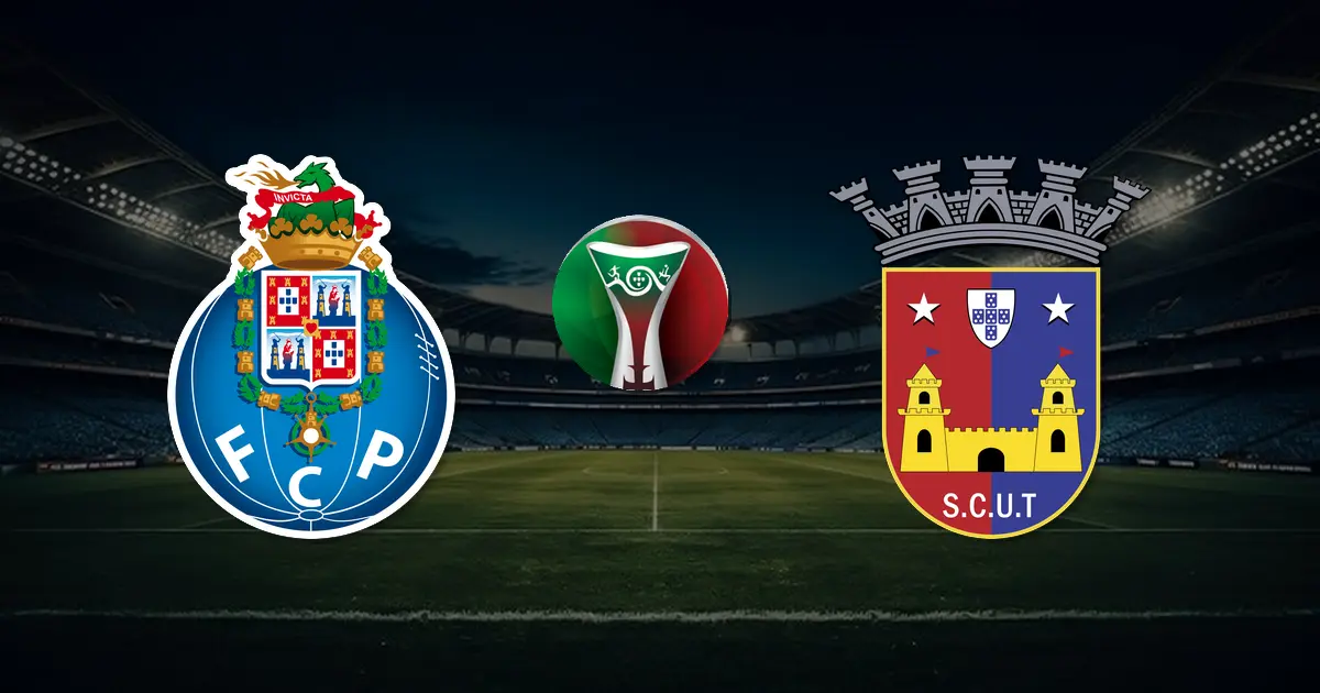 Estádio de futebol antes de um jogo da Supertaça Cândido de Oliveira entre FC Porto e Torreense