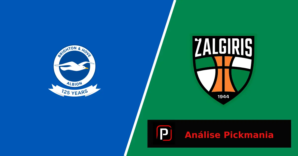 Brighton & Hove Albion-Zalgiris Kaunas na Liga Conferência, prognóstico e odds